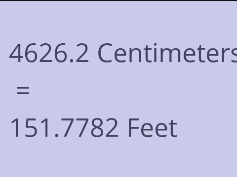 4626.2 CM TO FEET