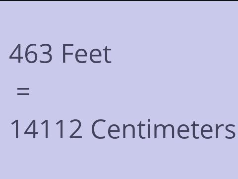 463 FEET TO CM