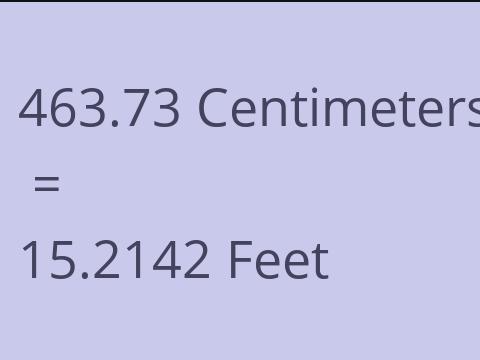 463.73 CM TO FEET