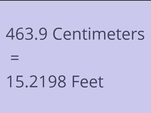 463.9 CM TO FEET