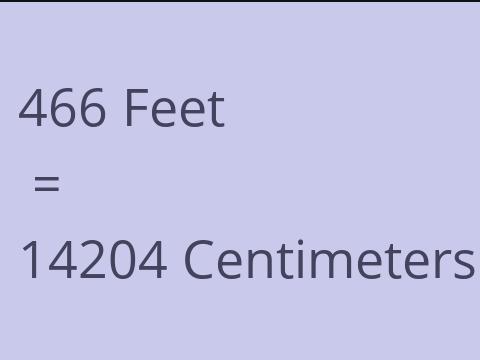 466 FEET TO CM