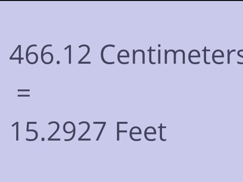 466.12 CM TO FEET