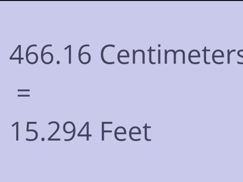 466.16 CM TO FEET