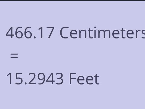 466.17 CM TO FEET