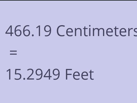 466.19 CM TO FEET