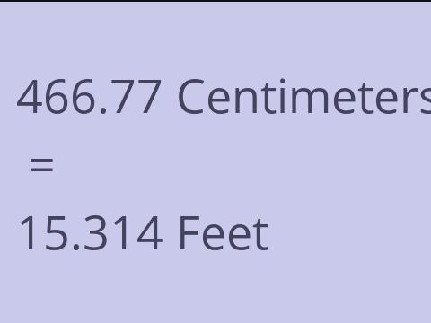 466.77 CM TO FEET