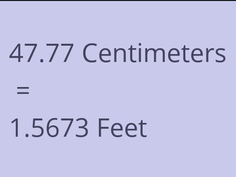 47.77 CM TO FEET