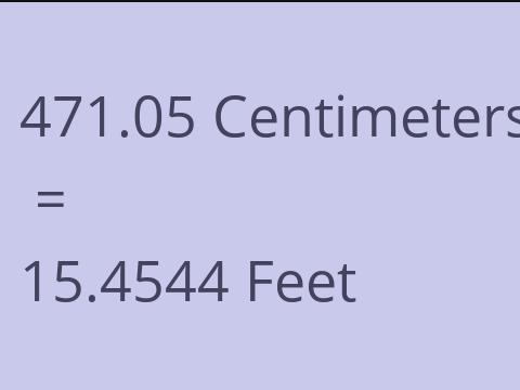 471.05 CM TO FEET