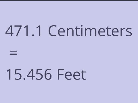 471.1 CM TO FEET