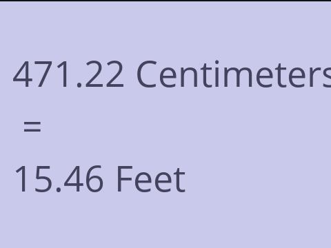 471.22 CM TO FEET