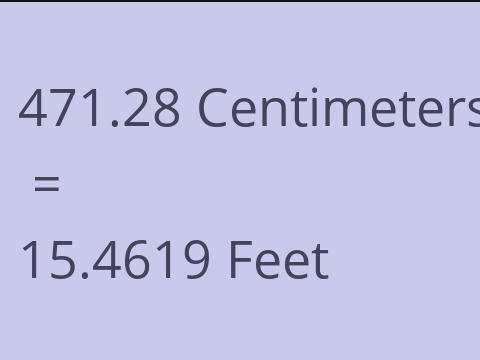 471.28 CM TO FEET