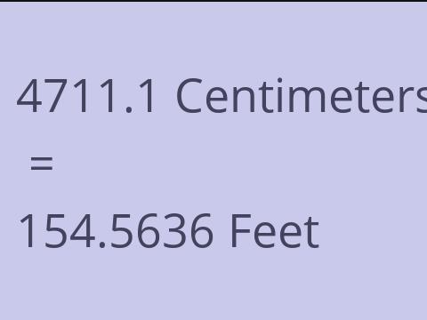 4711.1 CM TO FEET