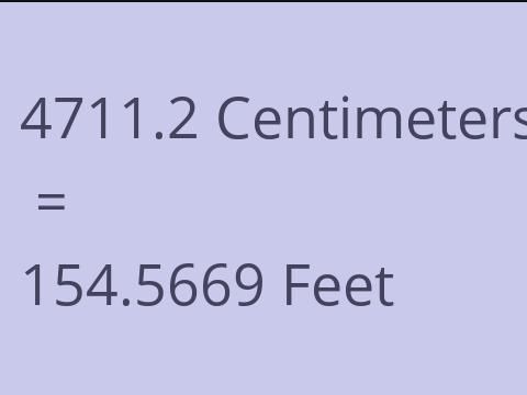 4711.2 CM TO FEET