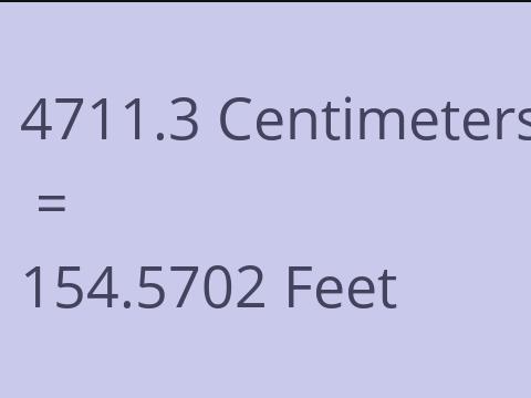 4711.3 CM TO FEET
