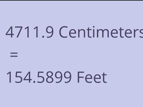 4711.9 CM TO FEET