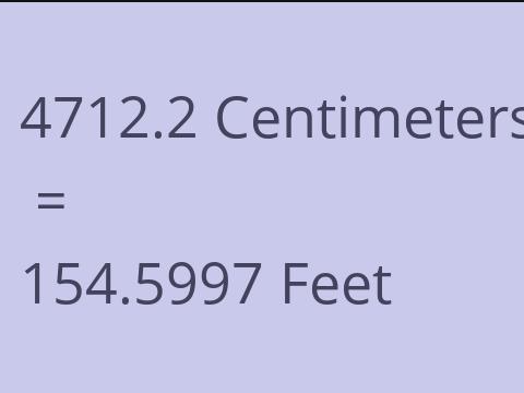 4712.2 CM TO FEET