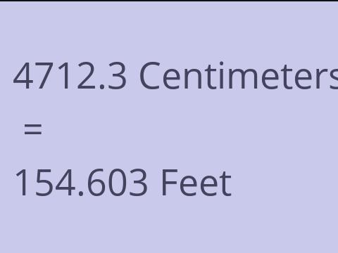 4712.3 CM TO FEET