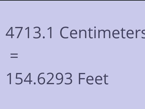 4713.1 CM TO FEET