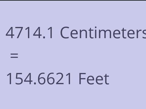 4714.1 CM TO FEET