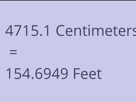 4715.1 CM TO FEET