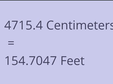 4715.4 CM TO FEET