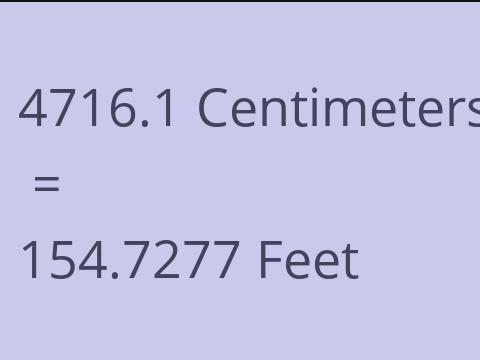 4716.1 CM TO FEET