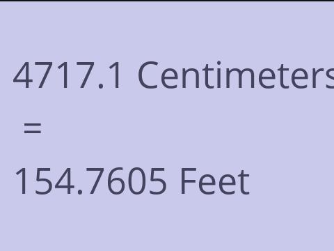 4717.1 CM TO FEET