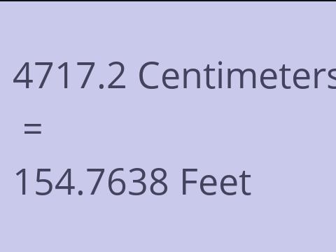 4717.2 CM TO FEET