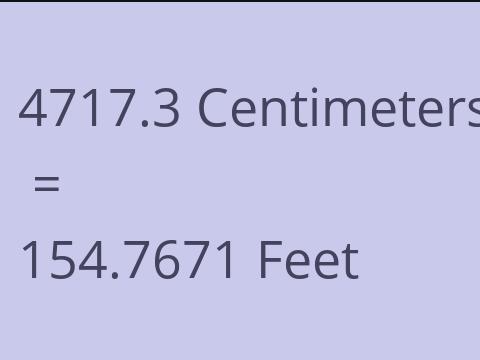 4717.3 CM TO FEET