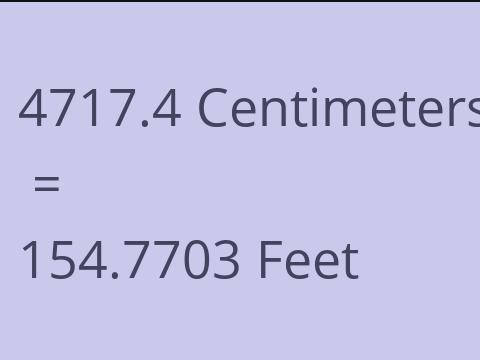 4717.4 CM TO FEET