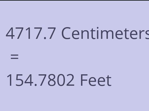 4717.7 CM TO FEET