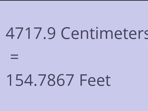 4717.9 CM TO FEET