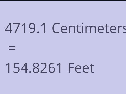 4719.1 CM TO FEET