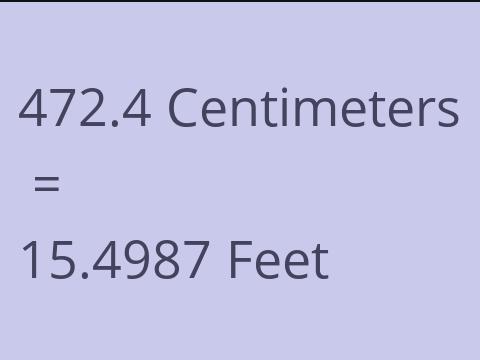 472.4 CM TO FEET