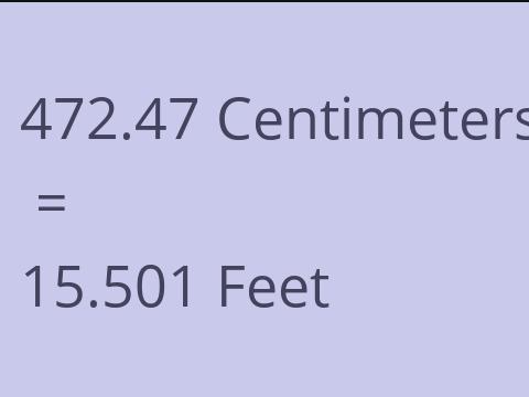 472.47 CM TO FEET