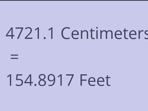 4721.1 CM TO FEET