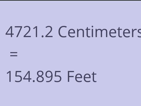 4721.2 CM TO FEET