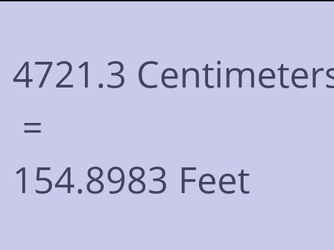 4721.3 CM TO FEET