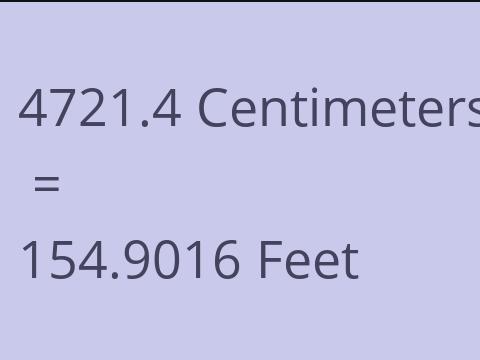 4721.4 CM TO FEET