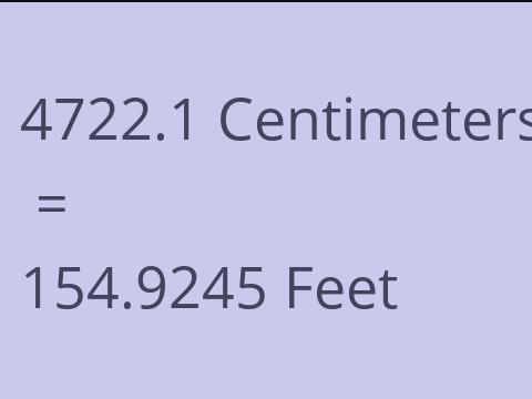 4722.1 CM TO FEET