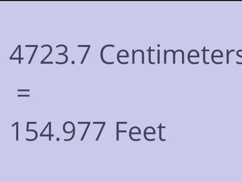 4723.7 CM TO FEET