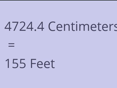 4724.4 CM TO FEET