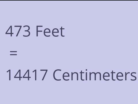 473 FEET TO CM