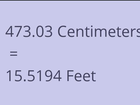 473.03 CM TO FEET