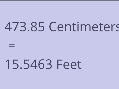 473.85 CM TO FEET