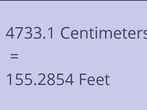 4733.1 CM TO FEET