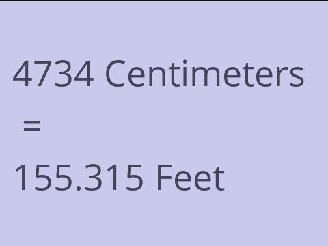 4734 CM TO FEET