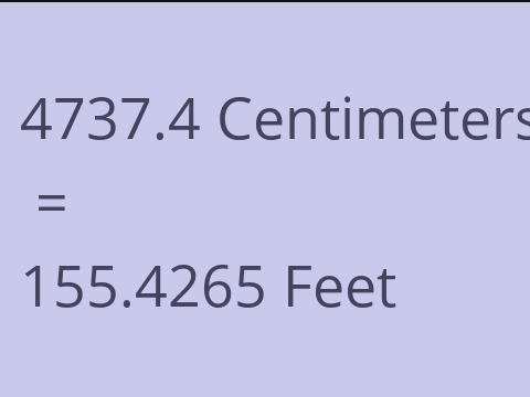 4737.4 CM TO FEET