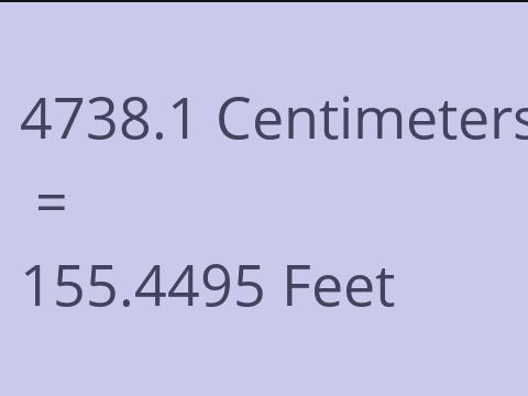 4738.1 CM TO FEET