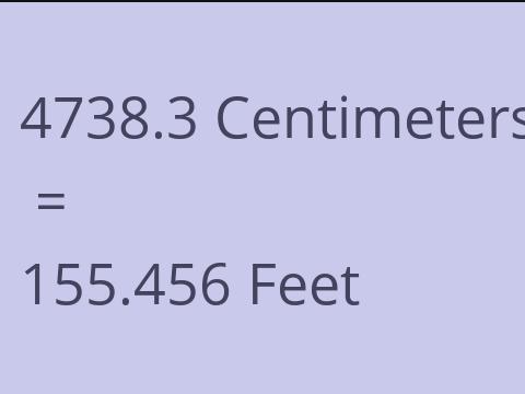 4738.3 CM TO FEET